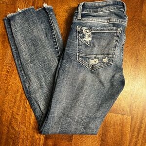 BKE Blue Distressed Skinny Jeans
